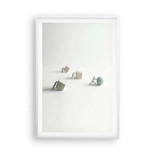 Poster în ramă albă - Viața însăși - 61x91 cm