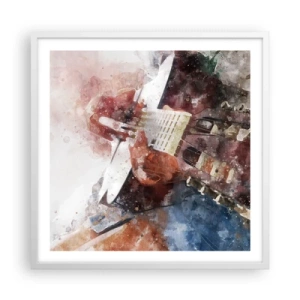 Poster în ramă albă - Și ce părere ai? - 60x60 cm