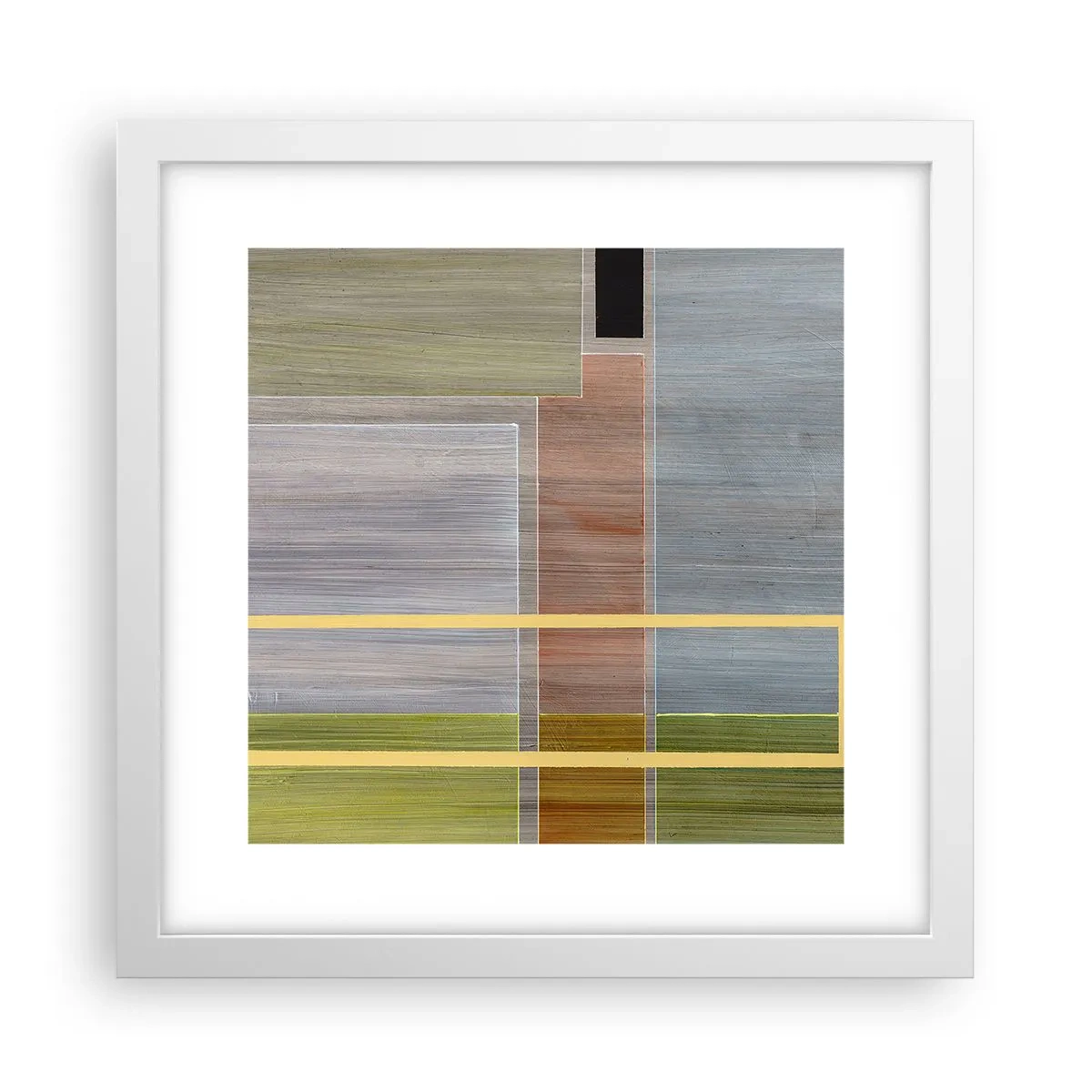Poster în ramă albă - Drept și liniștit - 30x30 cm