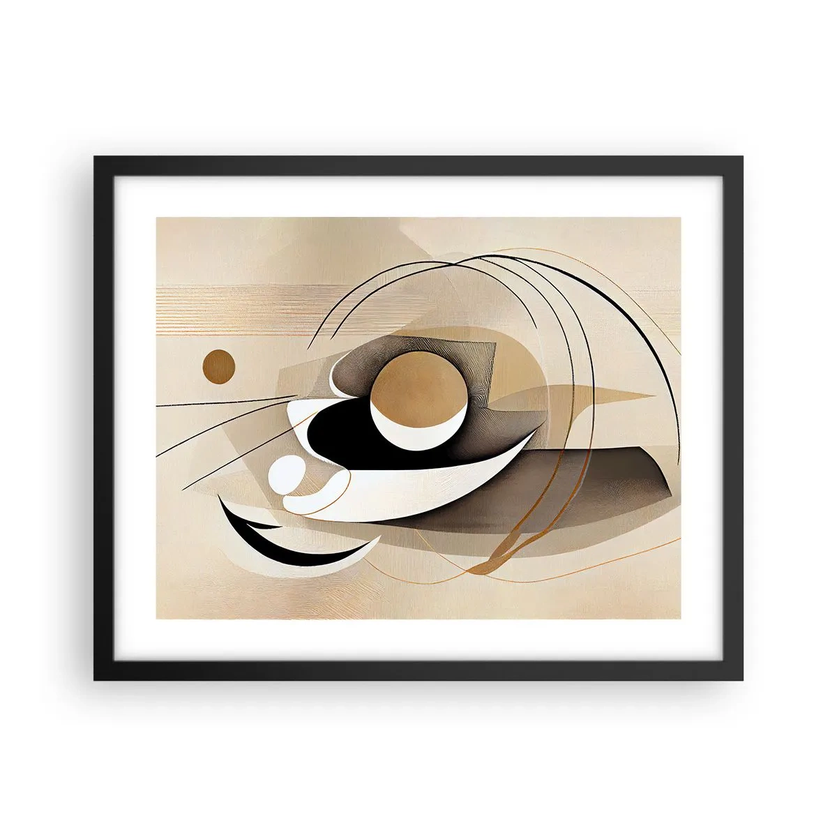 Poster în ramă neagră - Compoziție - nucleu - 50x40 cm