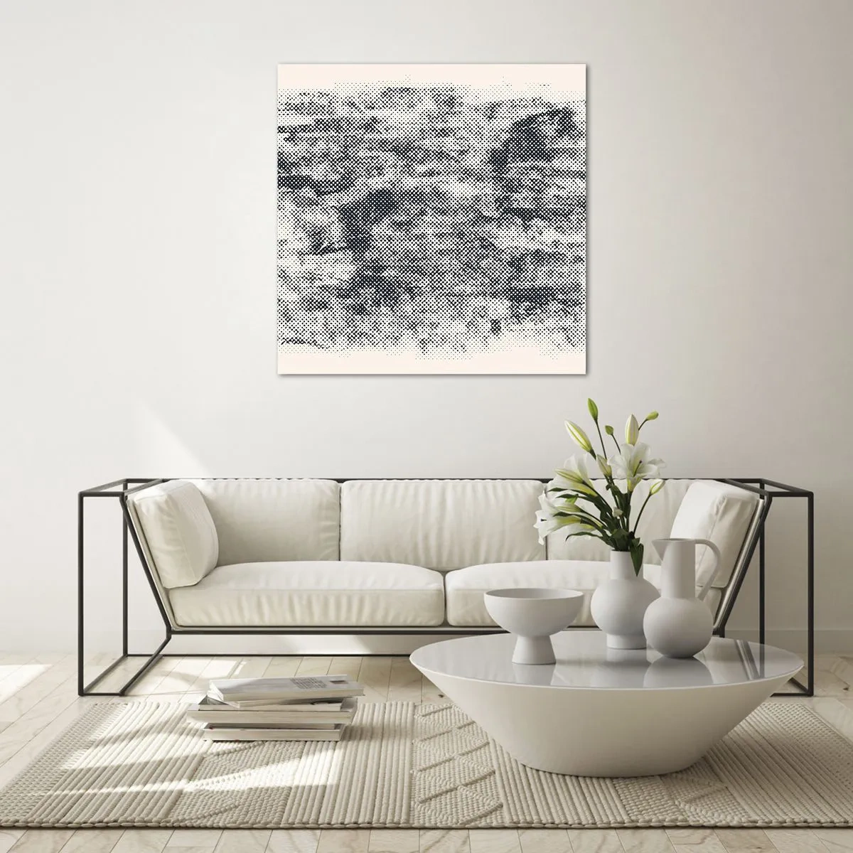 Tablou pe sticlă - Compoziție cețoasă - 50x50 cm