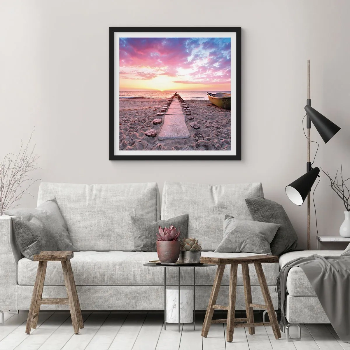 Poster în ramă neagră - Un moment de experiență profundă - 30x30 cm