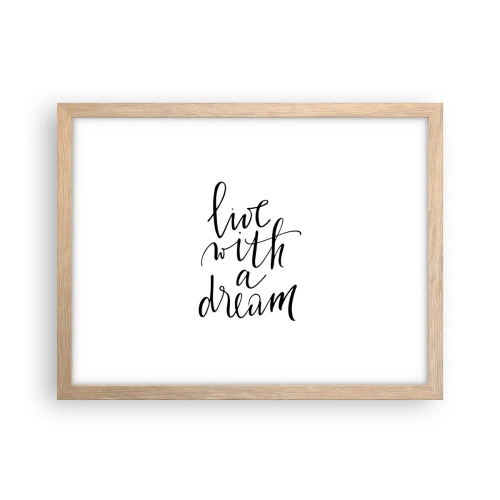 Poster în ramă de stejar deschis - Of course - 40x30 cm