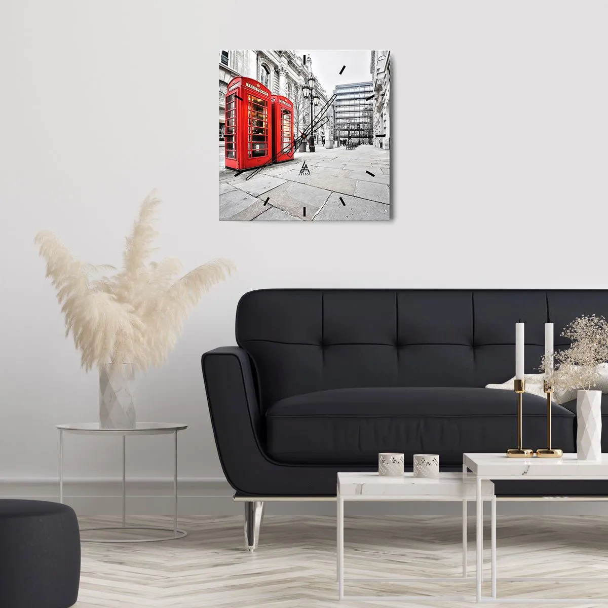 Ceas de perete - Ceas pe sticlă - Welcome to London - 30x30 cm