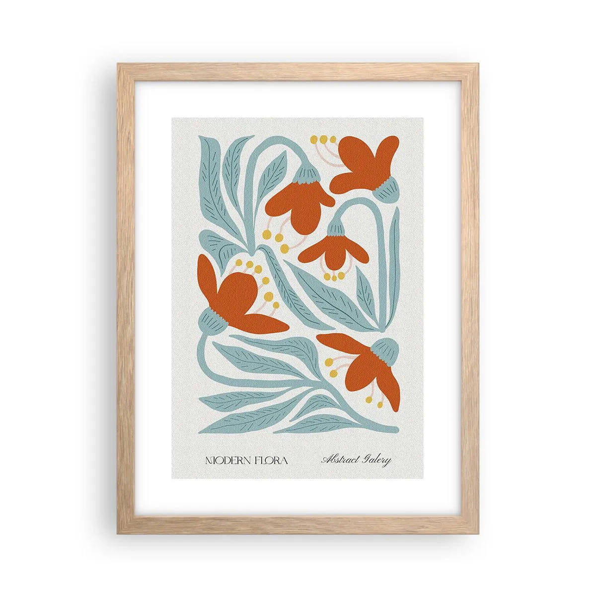 Poster în ramă de stejar deschis - Spre pământ, spre soare - 30x40 cm