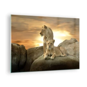 Tablou pe sticlă - Majestatea Regală - 70x50cm - Maiestate regală - Decorațiune modernă pentru perete pentru living și dormitor ARTTOR