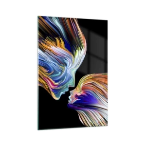 Tablou pe sticlă - Fuziune de energie și lumină - 70x100 cm