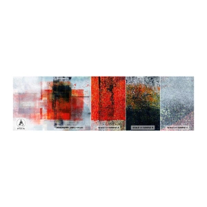 Mostră tapet autocolant Deluxe Sticker - Compoziție înfocată - Bucată, Abstracția, Industrial - 100x30 cm