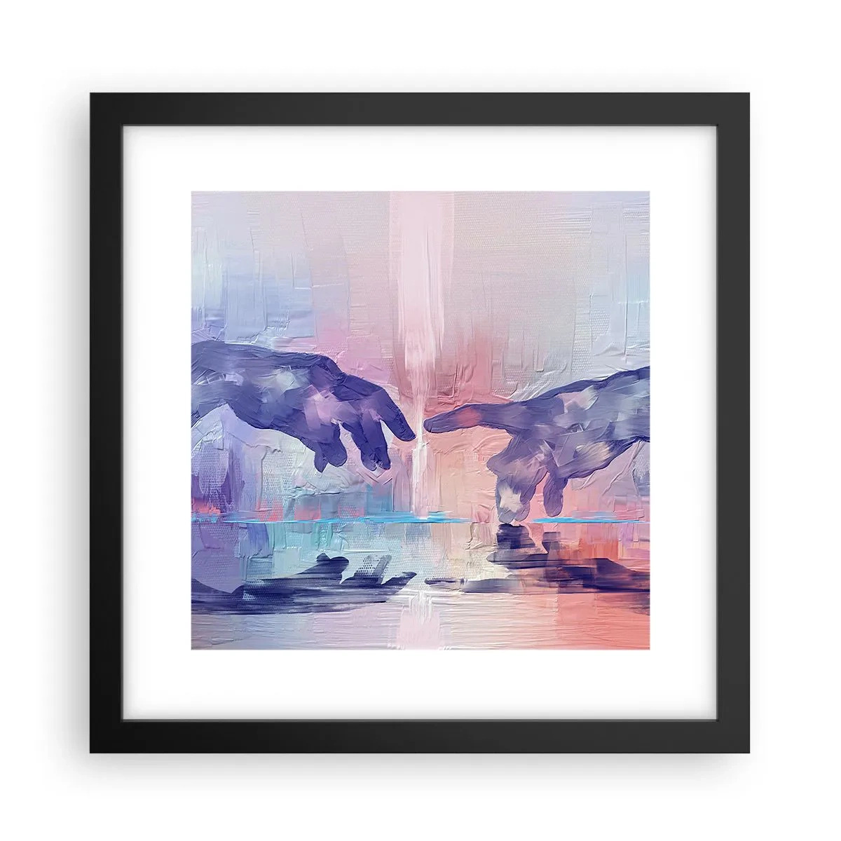 Poster în ramă neagră - Scânteia divină a vieții - 30x30 cm