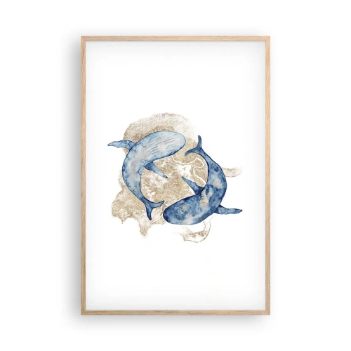 Poster în ramă de stejar deschis - Prietenie sau iubire? - 61x91 cm