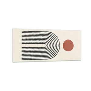 Tablou pe sticlă - Magnetismul formelor și al culorilor - 120x50 cm