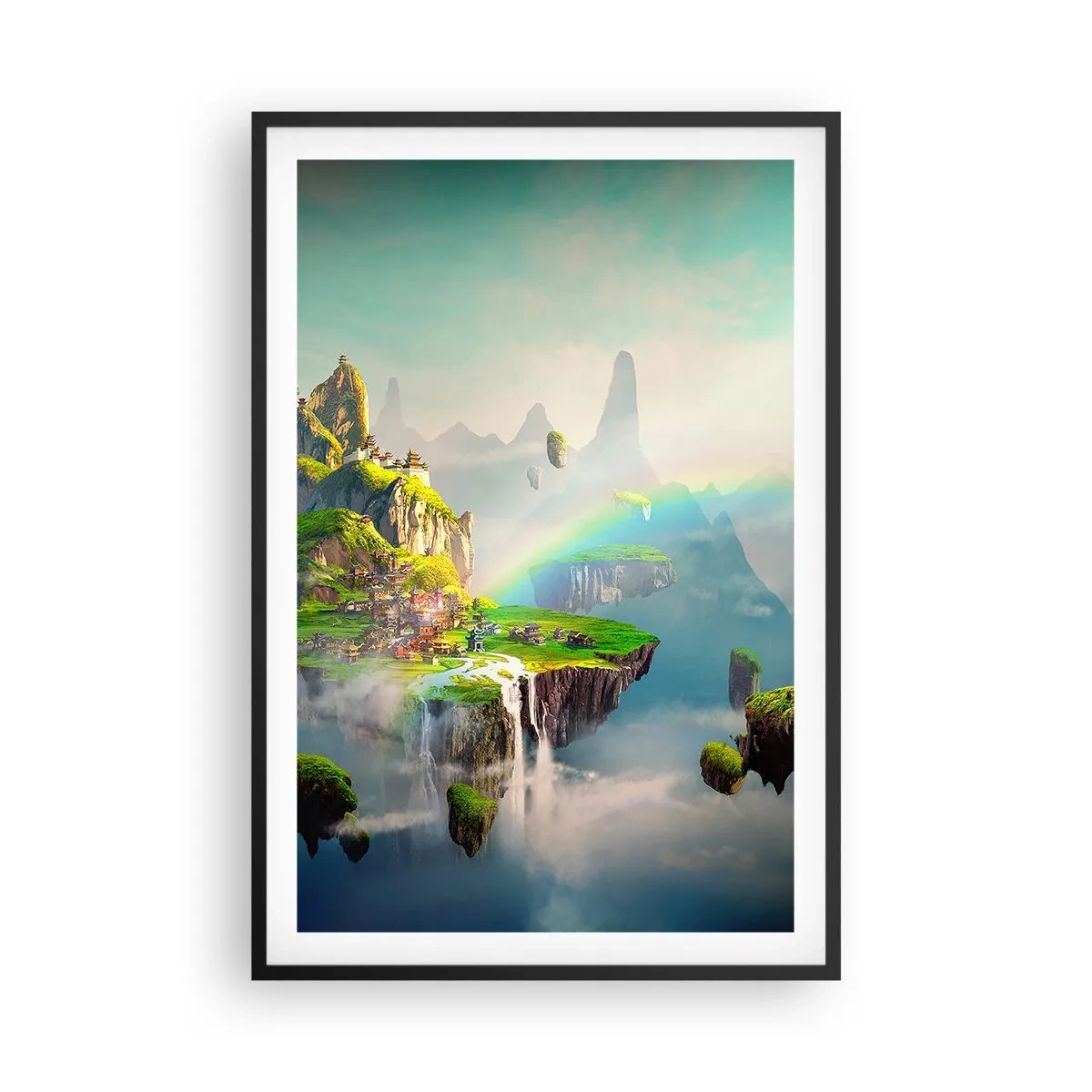 Poster în ramă neagră - Insule fericite - 61x91 cm
