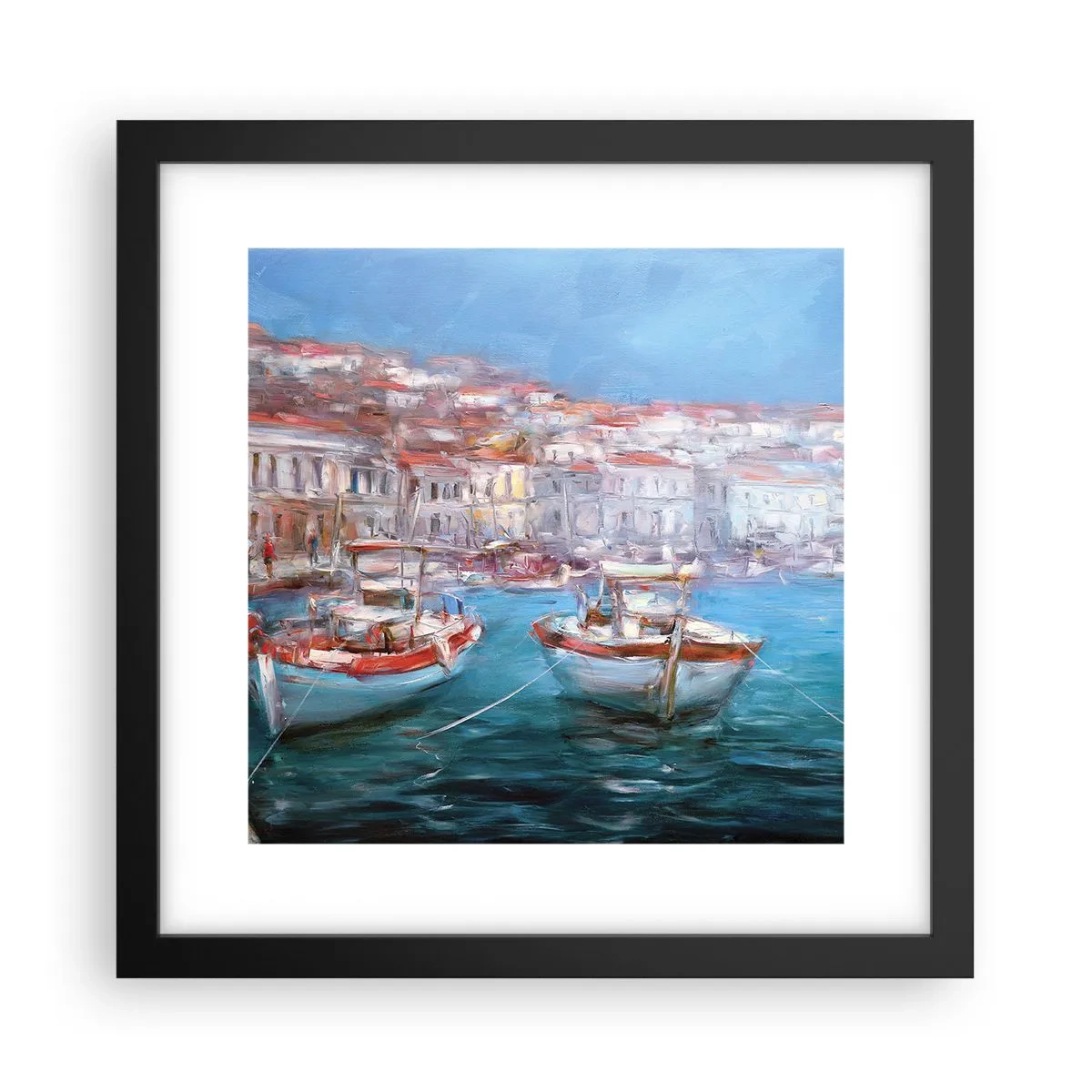Poster în ramă neagră - Golful italian - 30x30 cm