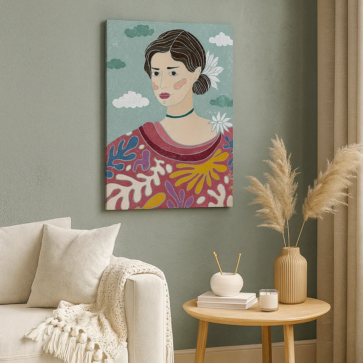 Tablou pe pânză - Cu melancolie în privire - 50x70 cm