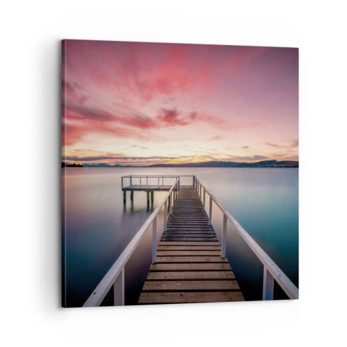 Tablou pe pânză - Flacăra blândă a serii - 60x60 cm