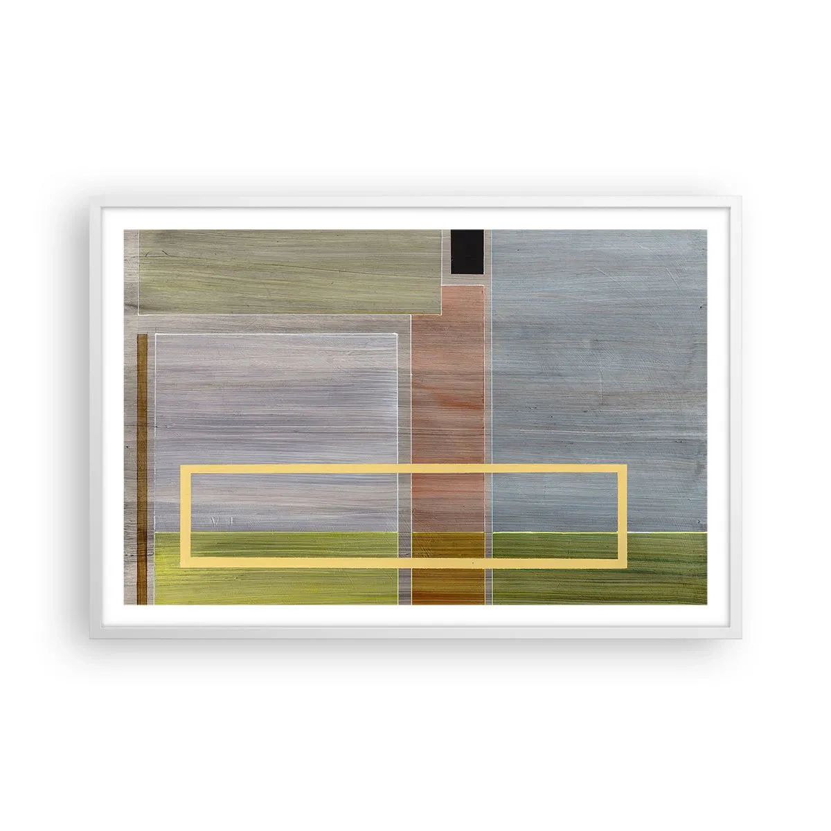 Poster în ramă albă - Drept și liniștit - 91x61 cm