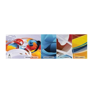 Mostră tapet Premium Sand - Dansul elementelor - Abstracția, Bucată, Grafică - 100x30 cm