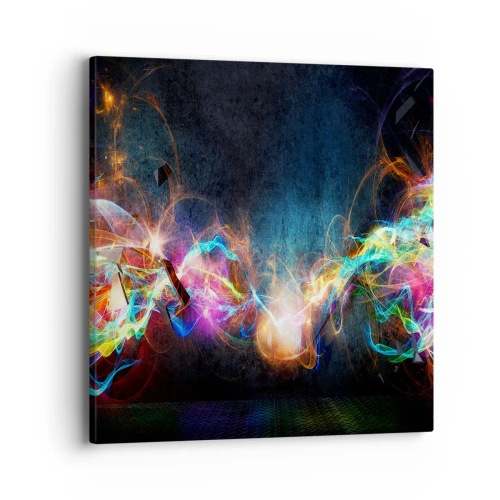 Tablou pe pânză - Cu bucurie împotriva întunericului - 40x40 cm