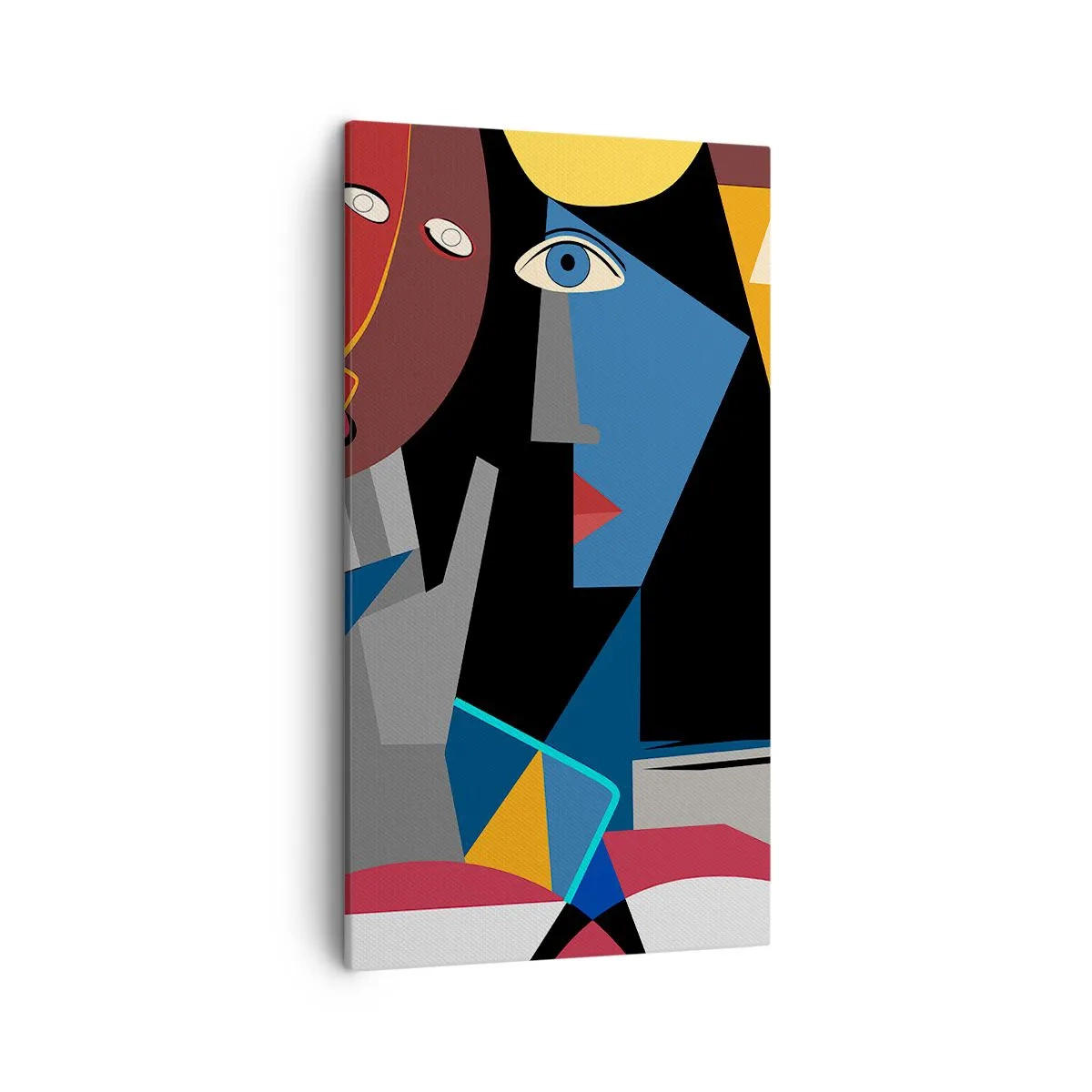 Tablou pe pânză - Discuția cubiștilor - 45x80 cm
