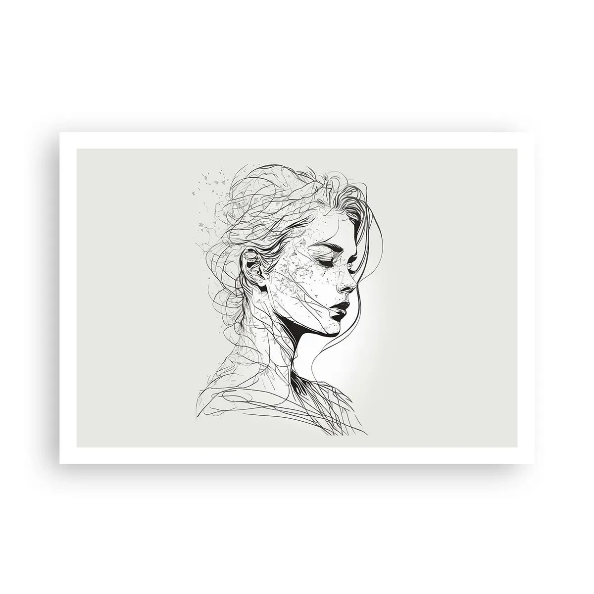 Poster - Desenată cu linii - 100x70 cm