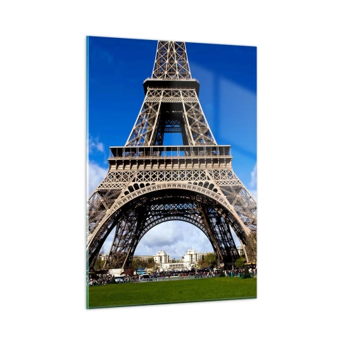 Tablou pe sticlă - Întregul Paris la picioarele ei - 50x70 cm
