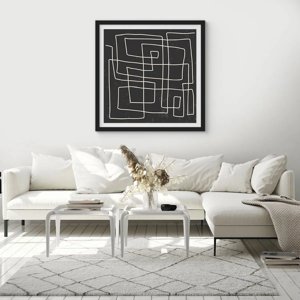 Poster în ramă neagră - Nu atât de simplu - 30x30 cm