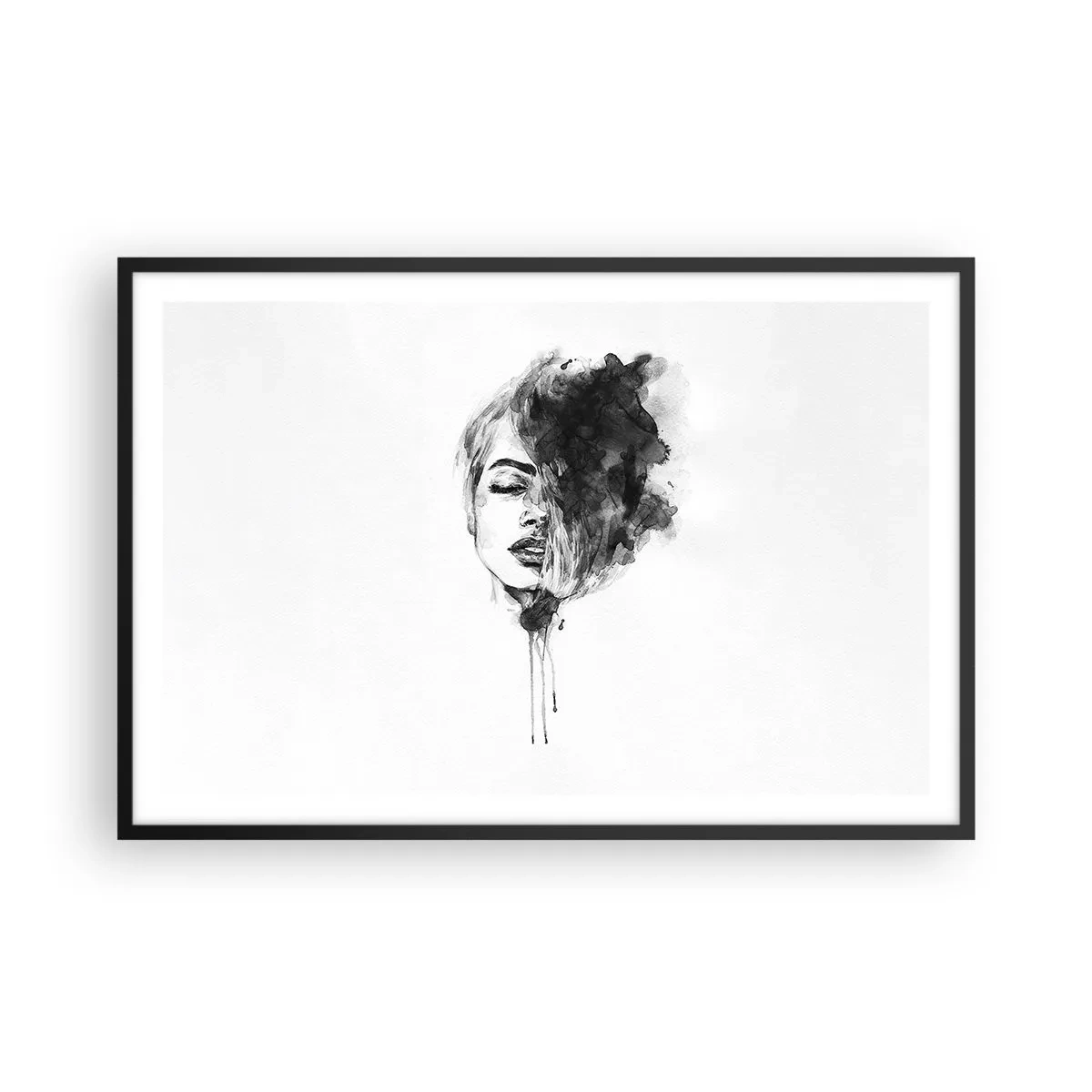 Poster în ramă neagră - La ce visează frumoasa - 91x61 cm