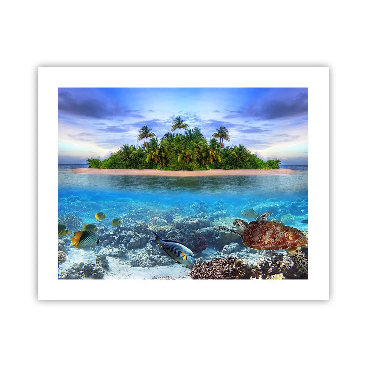 Poster - Insula paradisiacă vă invită - 50x40 cm