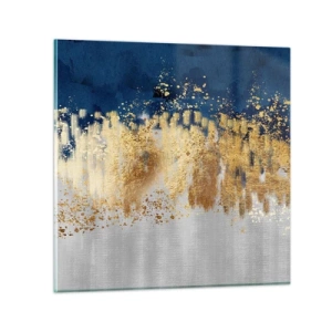 Tablou pe sticlă - Compoziție modernă cu bliț - 40x40 cm
