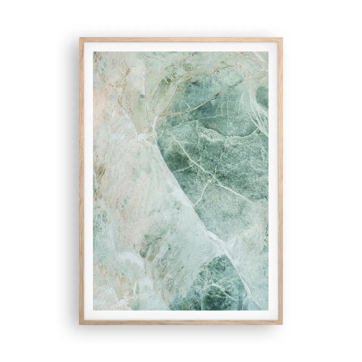 Poster în ramă de stejar deschis - Răcoarea nobilă a pietrei - 70x100 cm