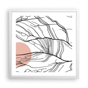 Poster în ramă albă - Într-o rețea de crengi - 50x50 cm