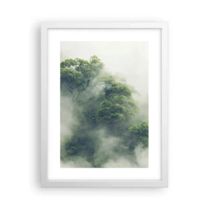 Poster în ramă albă - Înfășurate în ceață - 30x40 cm