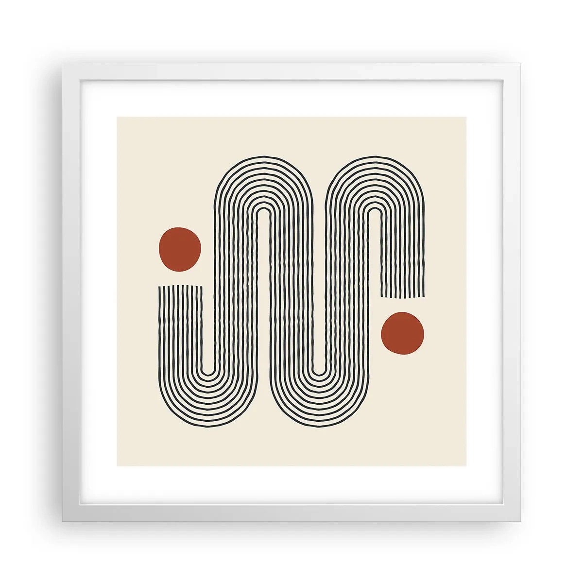 Poster în ramă albă - De la început până la sfârșit - 40x40 cm