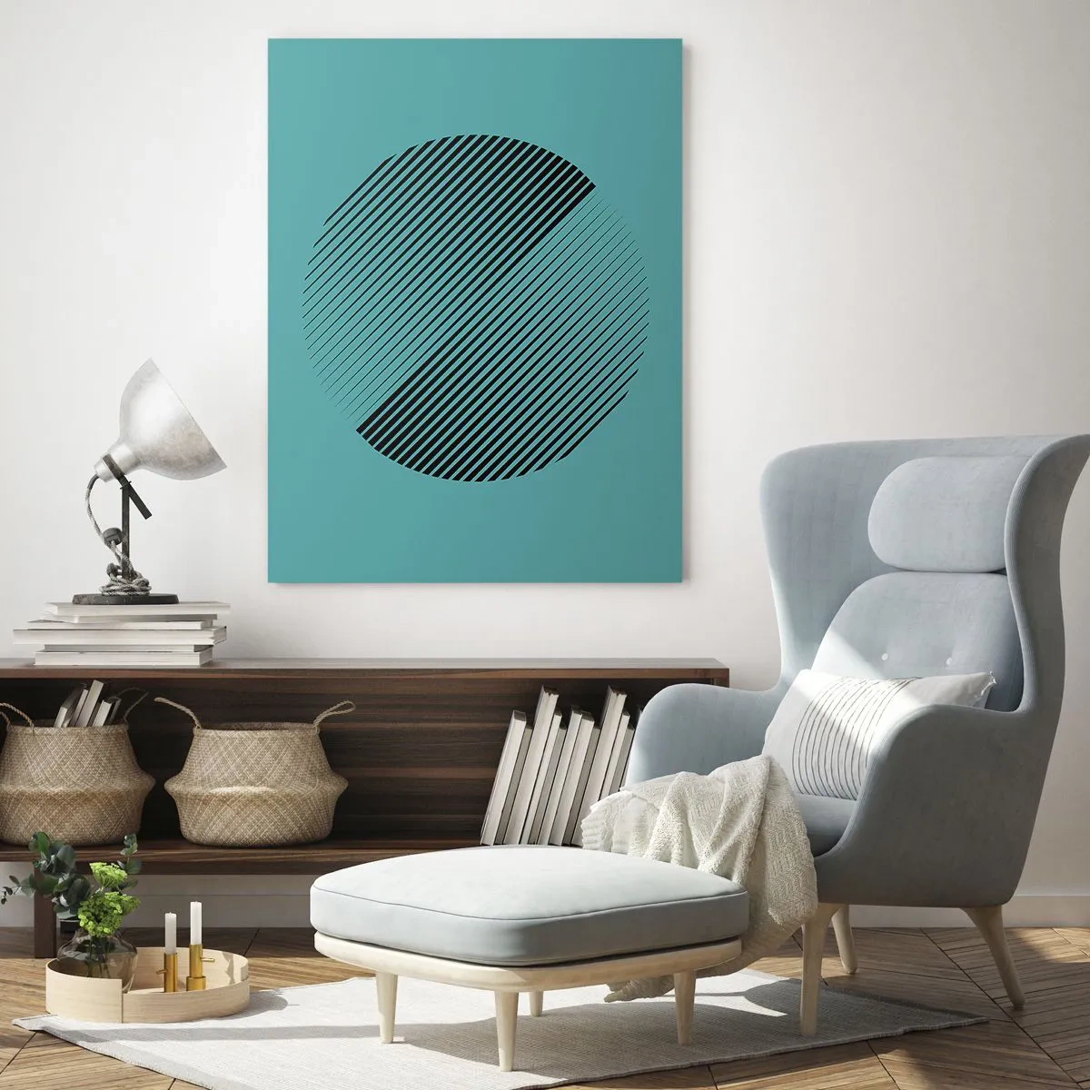 Tablou pe sticlă - Cercul - o variație geometrică - 50x70 cm