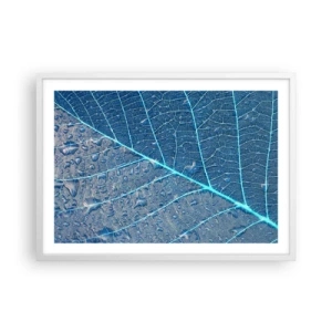 Poster în ramă albă - Viața în albastru - 70x50 cm