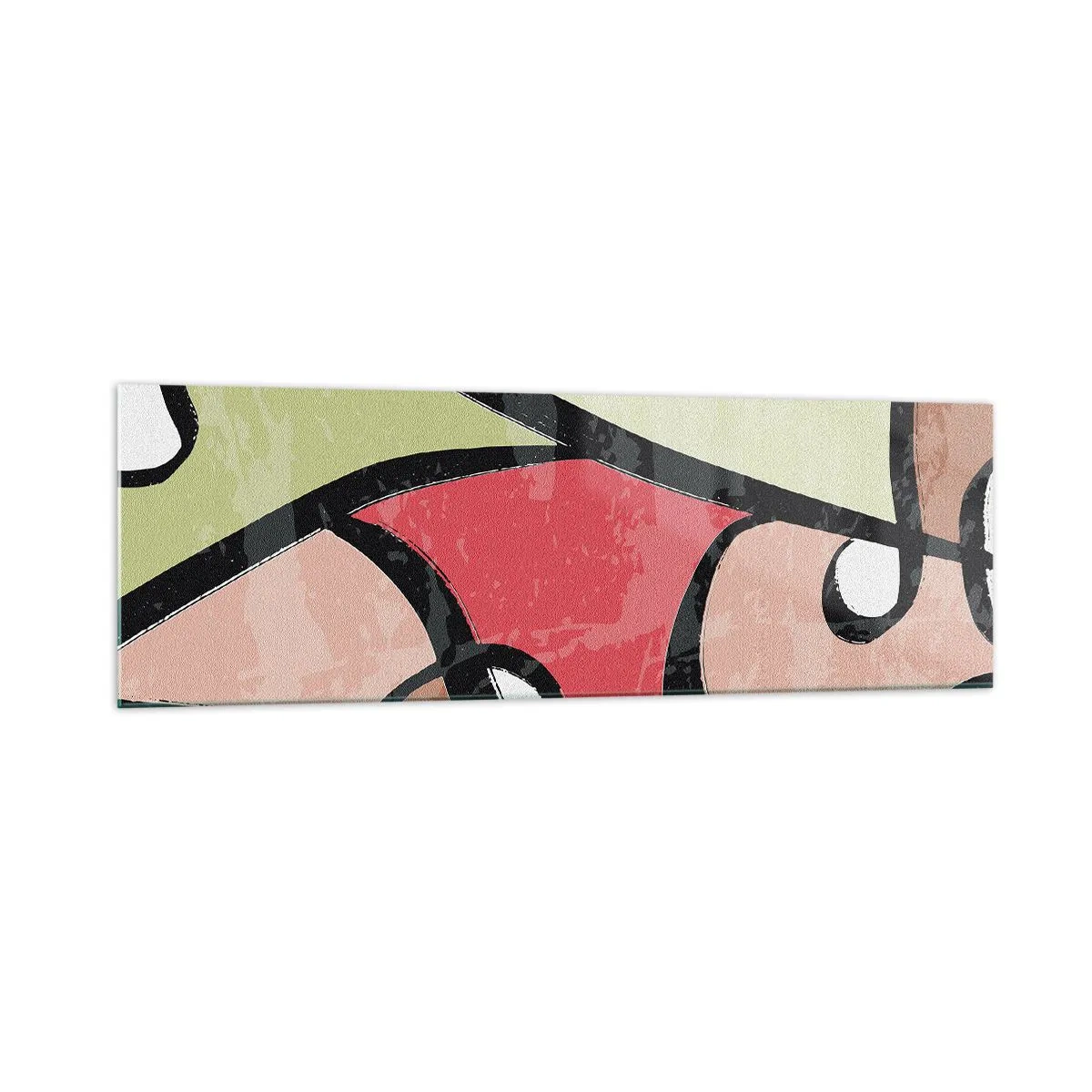 Tablou pe sticlă - Piruetă printre culori - 160x50 cm