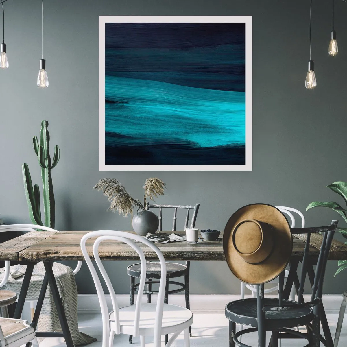 Poster - Du-te cu fluxul - 40x40 cm