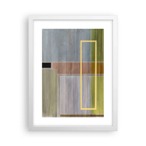 Poster în ramă albă - Drept și liniștit - 30x40 cm