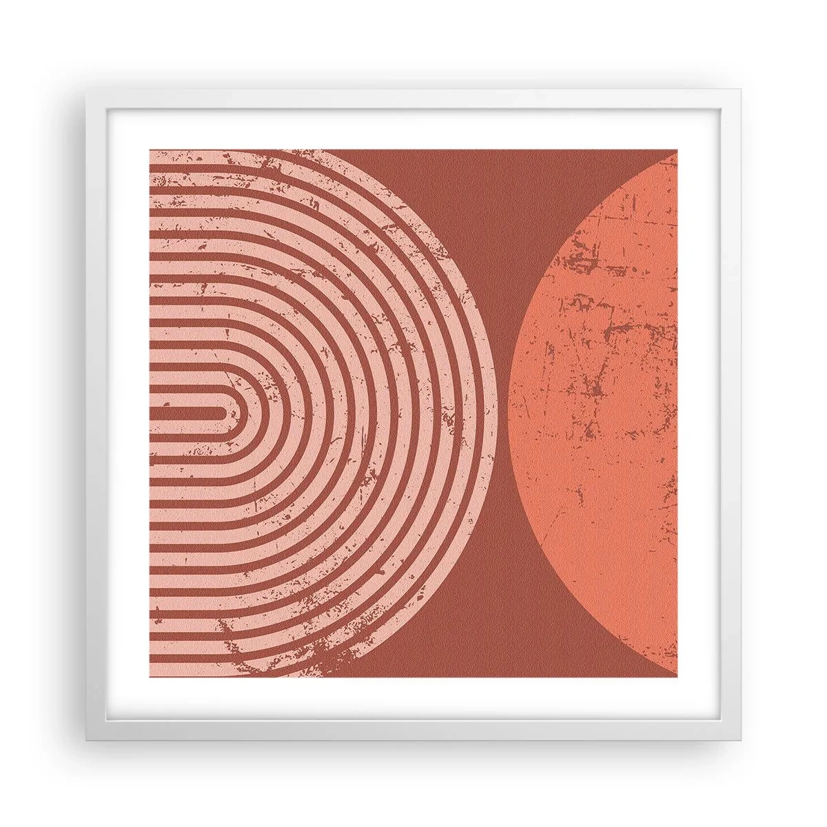 Poster în ramă albă - Relație strânsă - 50x50 cm