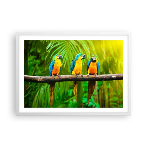 Poster în ramă albă - Și ai auzit că ea...? - 70x50 cm