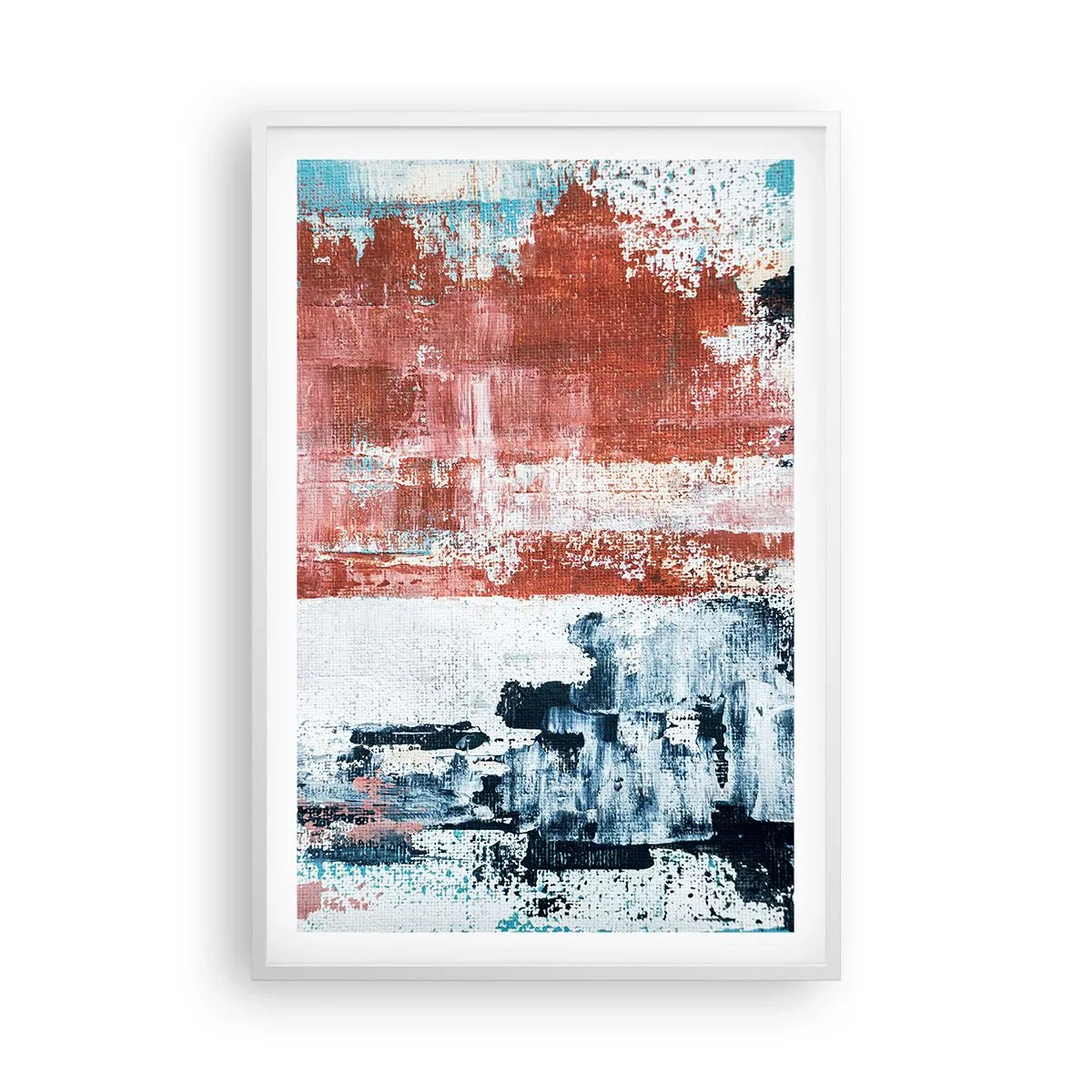 Poster în ramă albă - Jumi-juma abstract - 61x91 cm