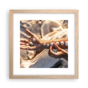 Poster în ramă de stejar deschis - Frumusețe la îndemână - 30x30 cm