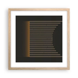Poster în ramă de stejar deschis - Explorați întunericul - 40x40 cm