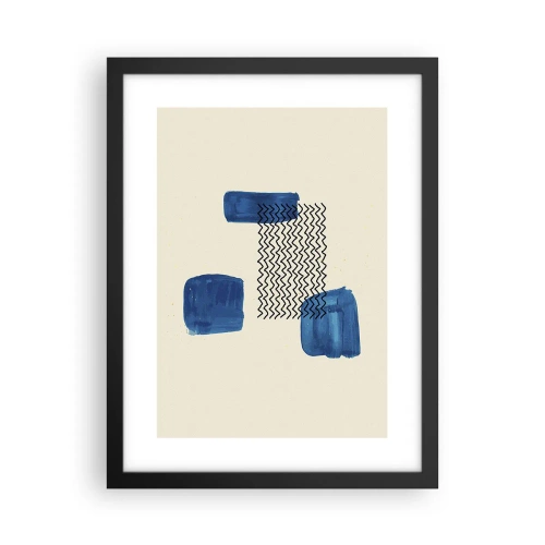 Poster în ramă neagră - Cvartet abstract - 30x40 cm