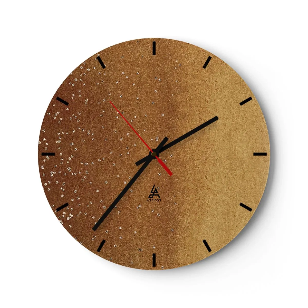 Ceas de perete - Ceas pe sticlă - Nașterea luminii - 40x40 cm