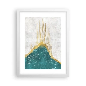 Poster în ramă albă - Mareea de aur - 30x40 cm