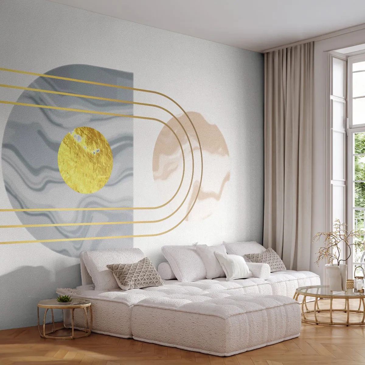 Tapet Standard Eco - Lumină și strălucire - Abstracția, Bucată, Grafică - 300x210 cm