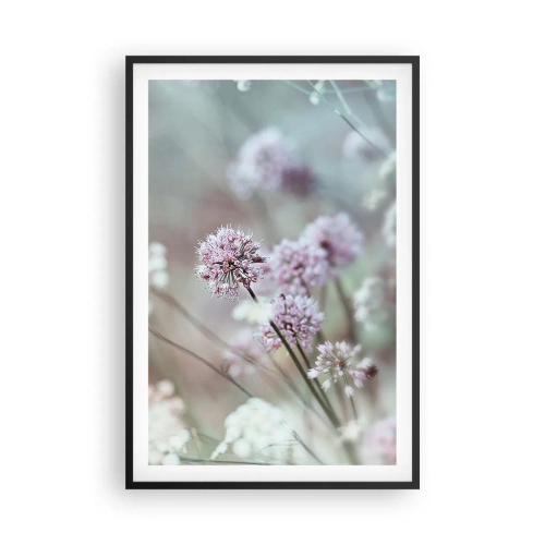 Poster în ramă neagră - Ierburi dulci filigranate - 61x91 cm