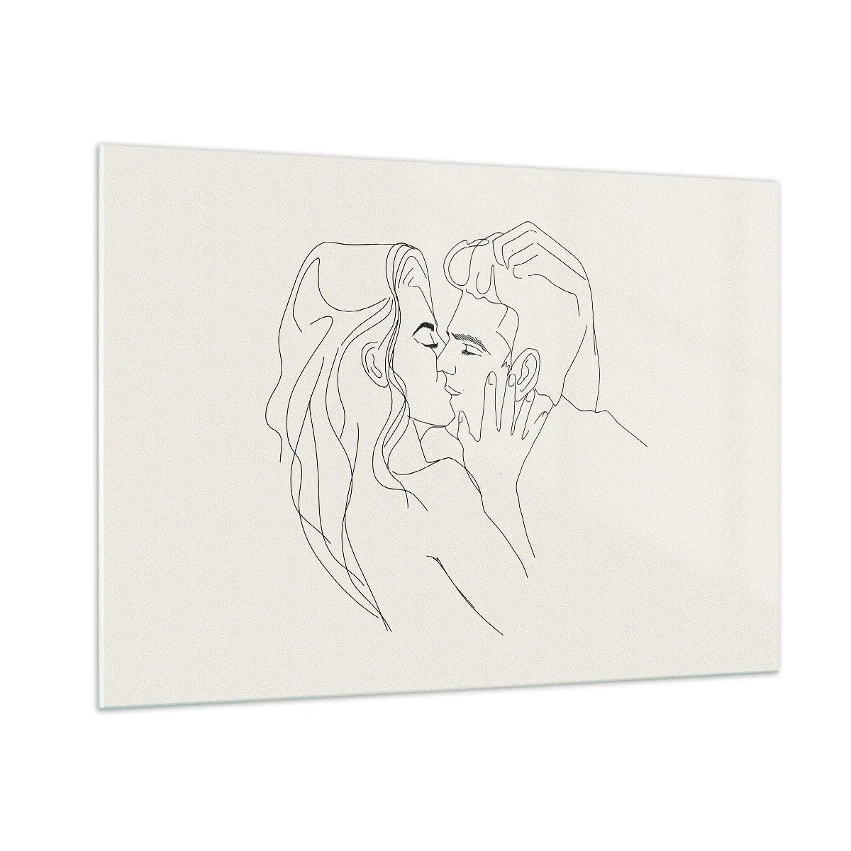 Tablou pe sticlă - Încurcați în sentimente - 100x70 cm