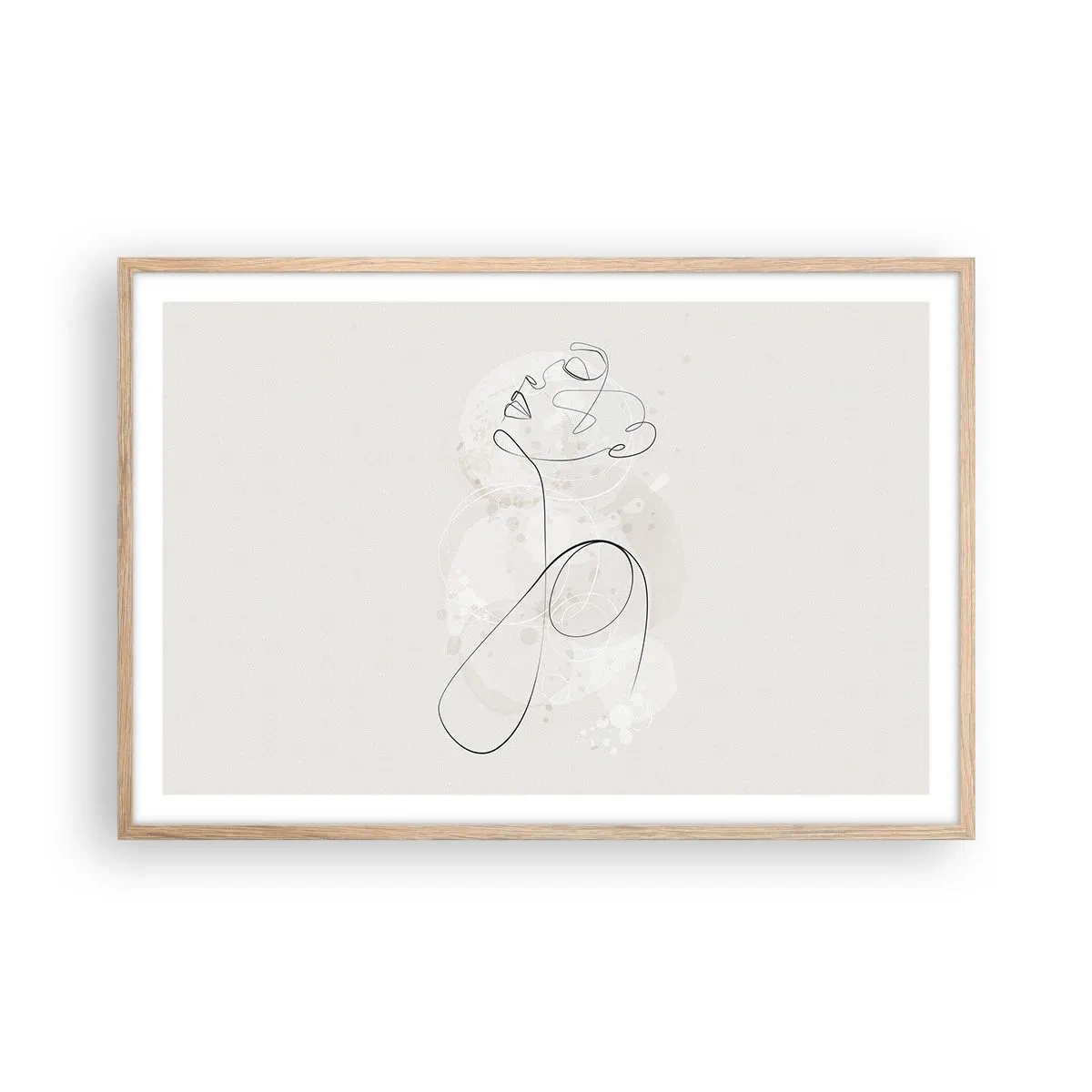 Poster în ramă de stejar deschis - Spirala frumuseții - 91x61 cm